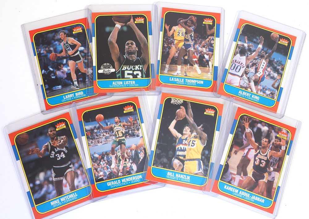 Lot 26: (8) 1986 Fleer Assorted Basketball Cards