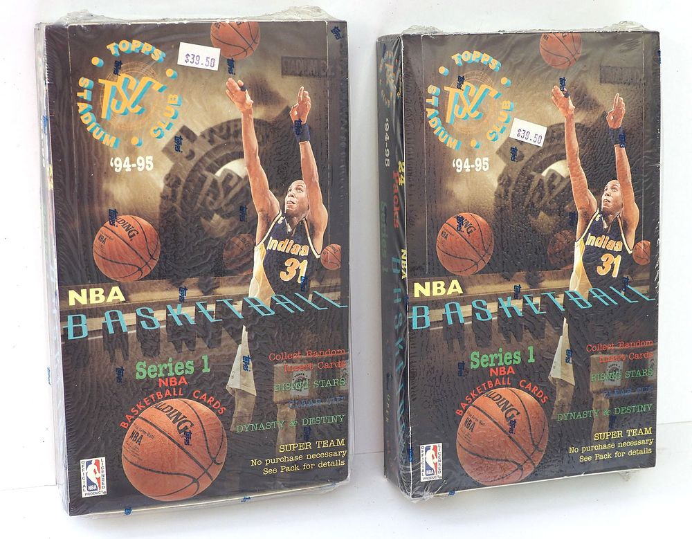 Lot 30: (2) 1994-95 Topps Stadium Club NBA Basketball Series 1 Hobby Boxes
