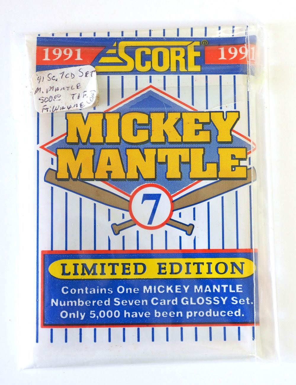 Lot 35: 1991 Score Limited Edition Mickey Mantle Pack