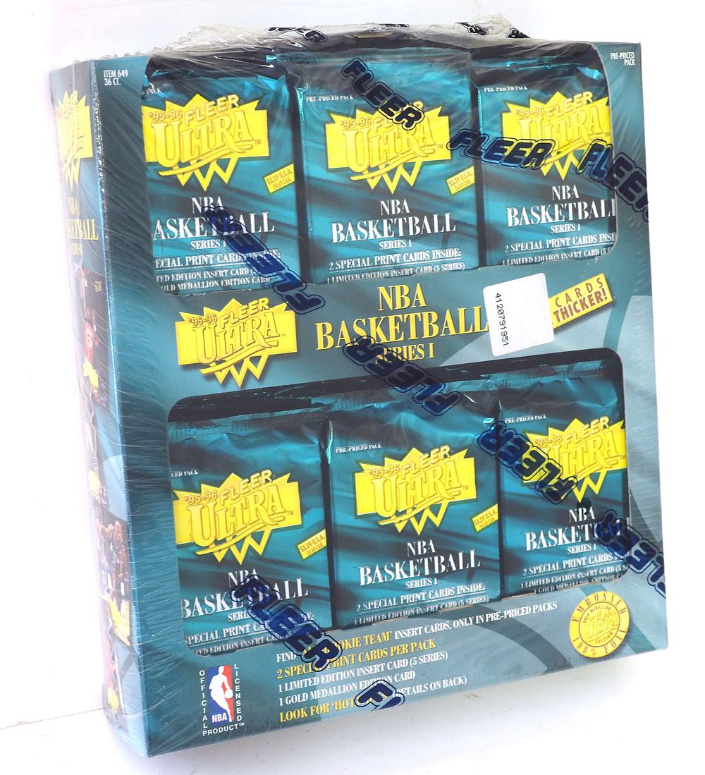 Lot 135: 1995-96 Fleer Ultra NBA Basketball Series 1 Jumbo Box