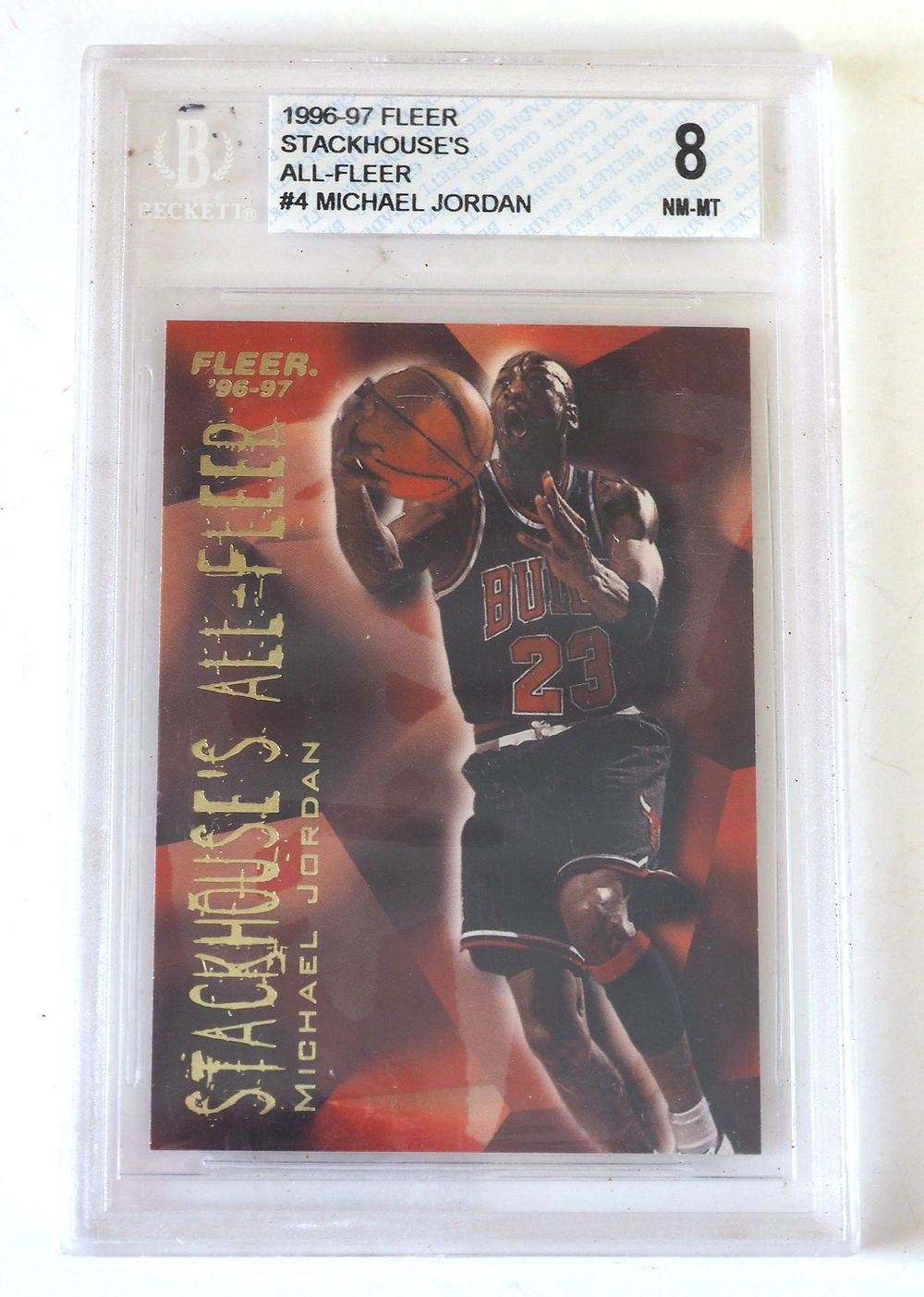 Lot 145: 1996-97 Fleer Stackhouse's All-Fleer #4 Michael Jordan