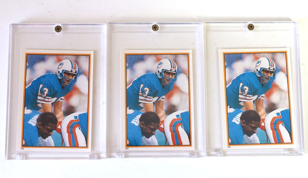 Lot 149: (3) 1984 Topps Dan Marino Sticker Rookie Cards