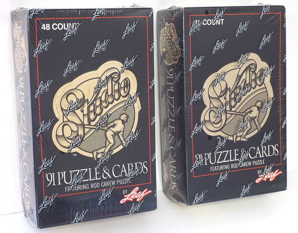 Lot 165: (2) 1991 Leaf Studio Baseball Box