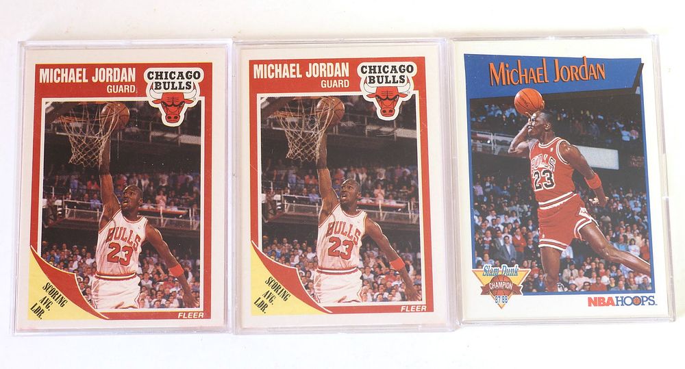 Lot 186: (3) Michael Jordan Cards