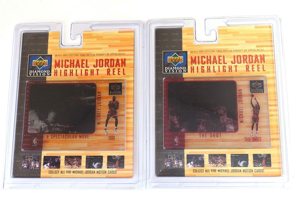 Lot 191: (2) 1997 Upper Deck Michael Jordan Highlight Reels