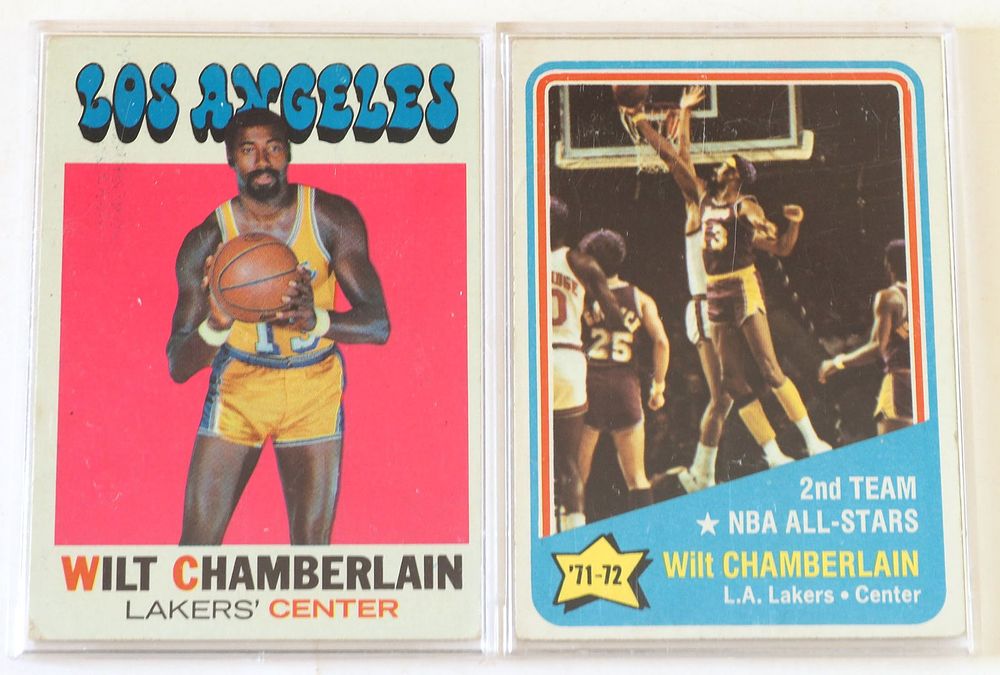 Lot 294: (2) 1960's Topps Wilt Chamberlain Vintage Cards