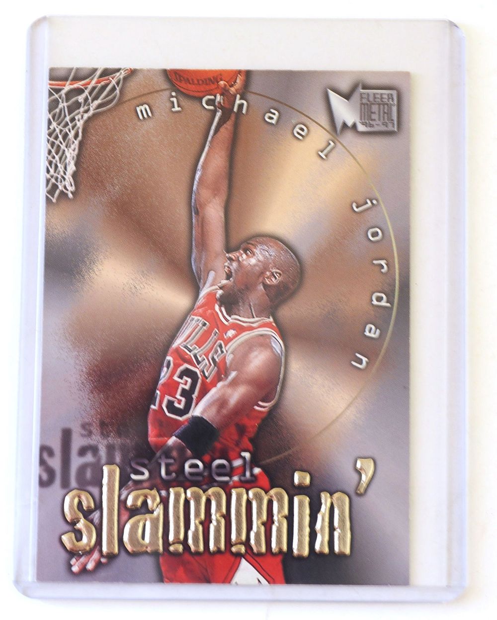 Lot 310: 1996-97 Michael Jordan Fleer Metal Steel Slammin', RARE Insert