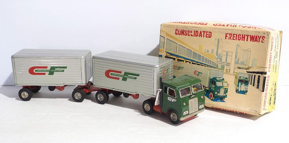 Lot 259: Consolidated Freightways Semi with (2) trailers