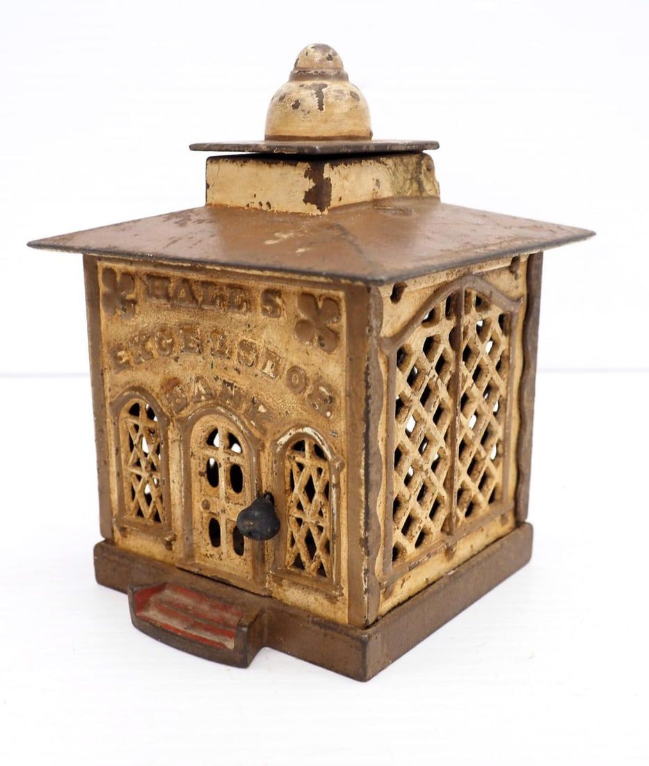 Lot 378: Hall's Excelsior Cast Iron Mechanical Bank 1869