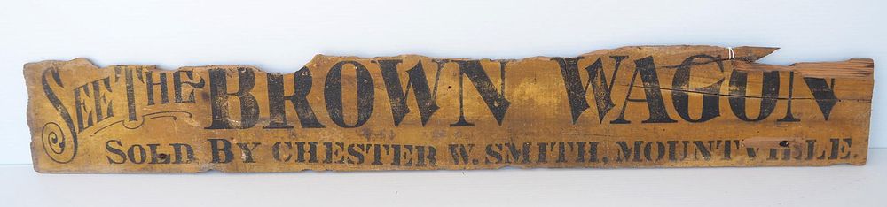 Lot 1003: Brown Wagons sign