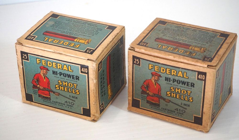Lot 1049: (2) Full cardboard boxes of Federal .410 shells