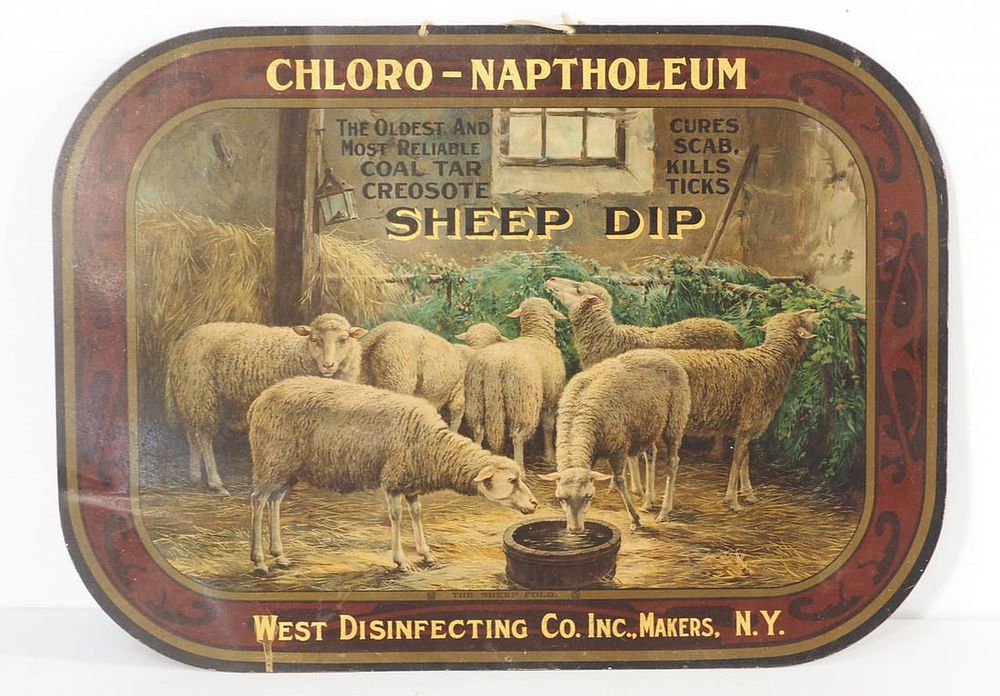Lot 1065: Chloro-Naptholeum Sheep Dip sign