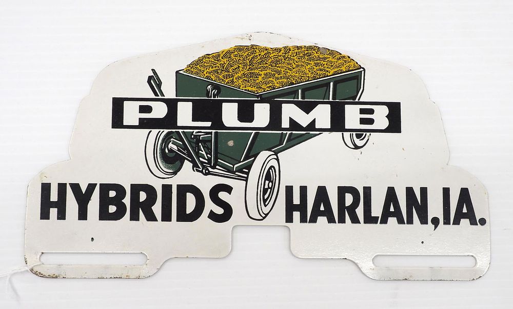 Lot 1083: Plumb Hybrids license plate topper