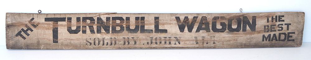 Lot 1087: The Turnbull Wagon sign