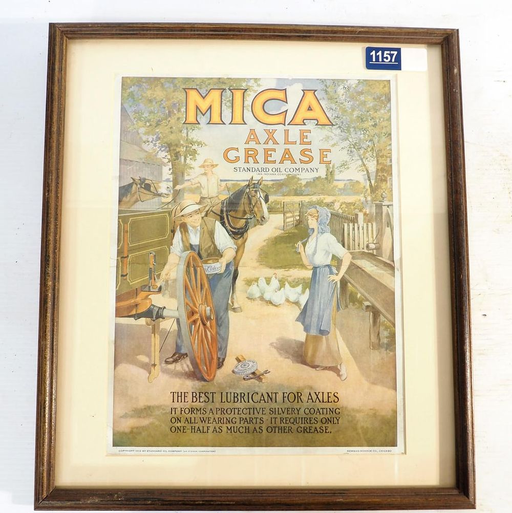 Lot 1157: Mica Axle Grease sign