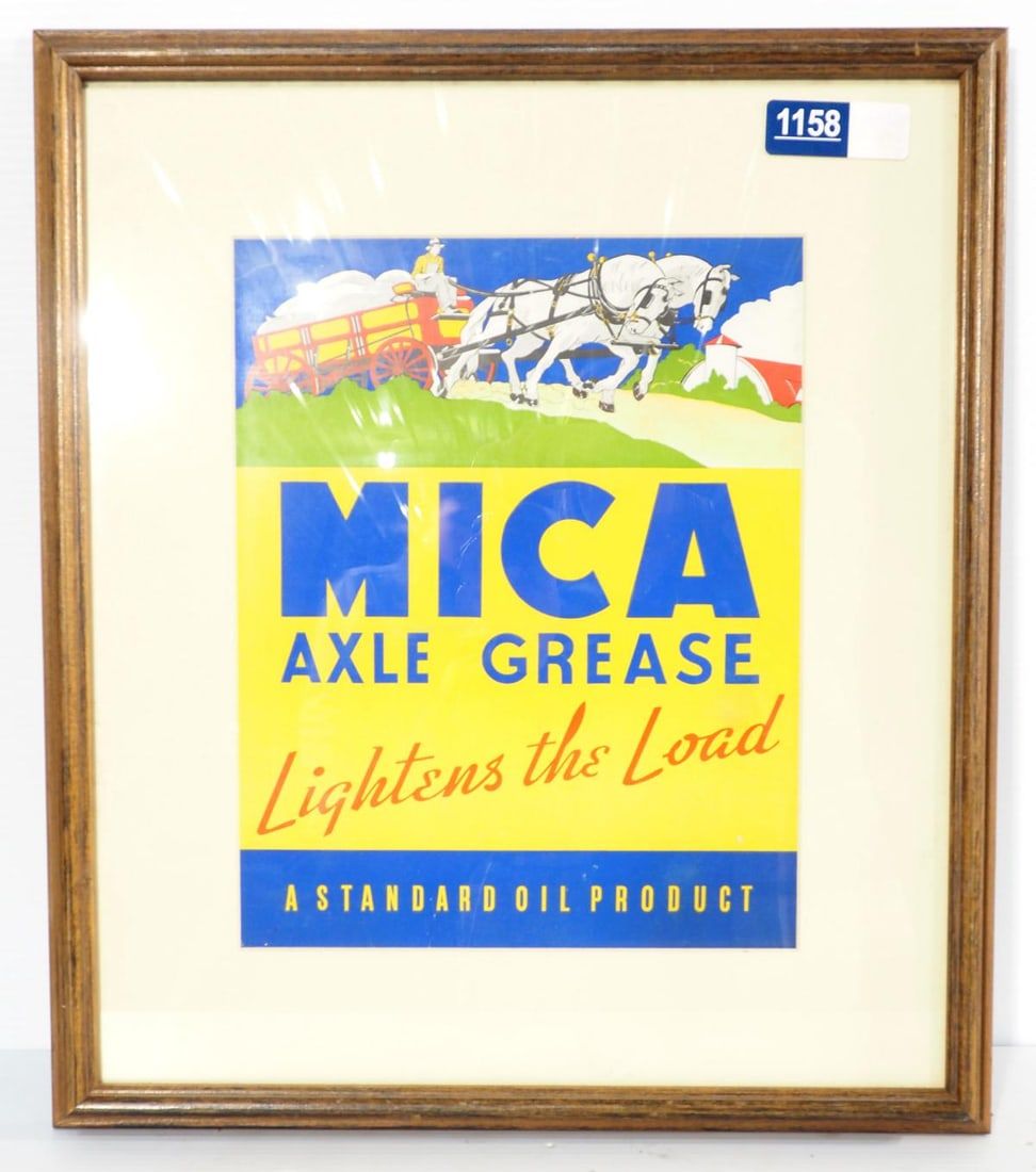 Lot 1158: Mica Axle Grease sign