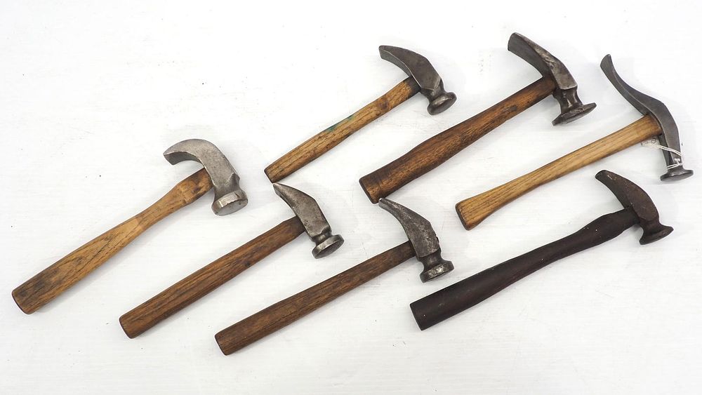 Lot 1311: (7) Cobbler hammers