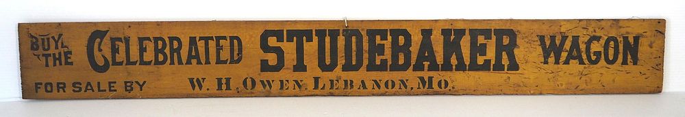 Lot 1336: Studebaker Wagon dealership sign