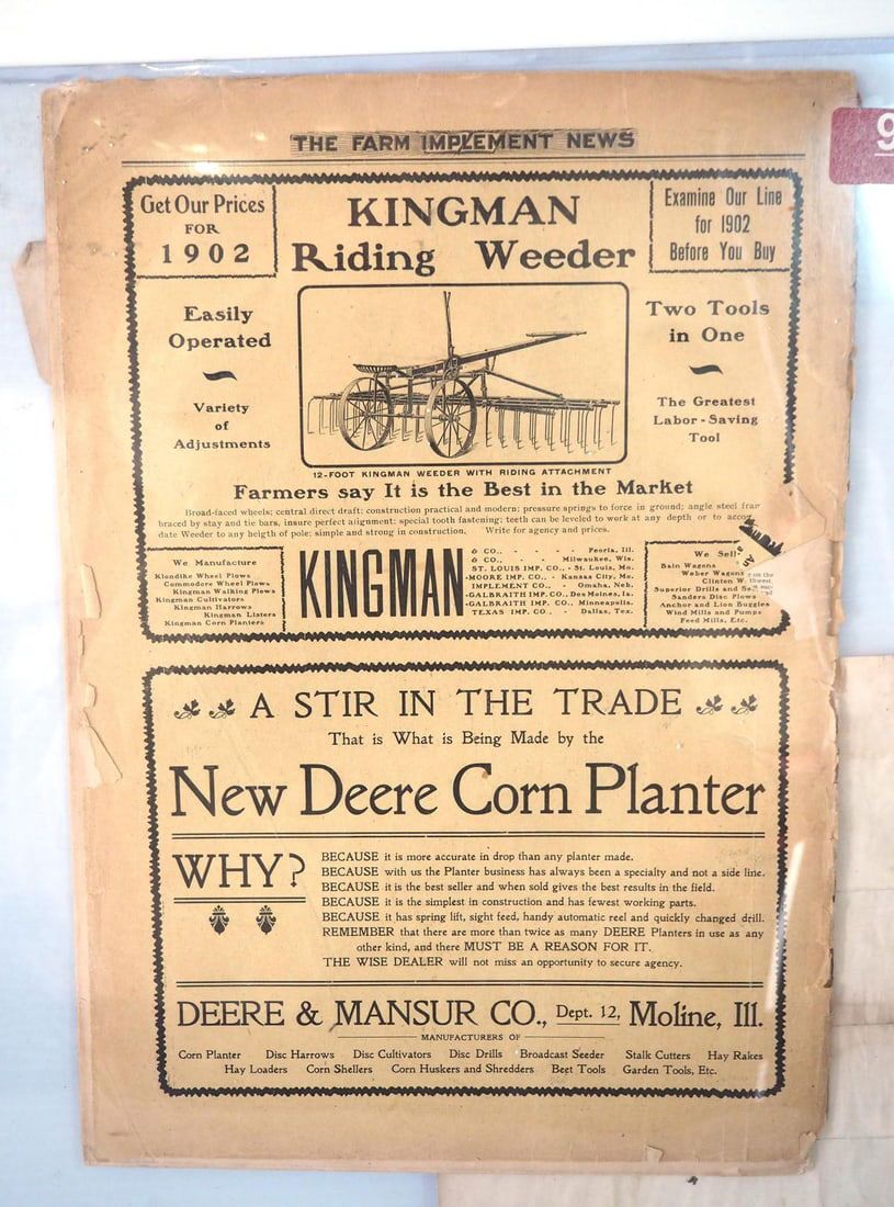 Lot 9: 1902 Farm Implement News magazine