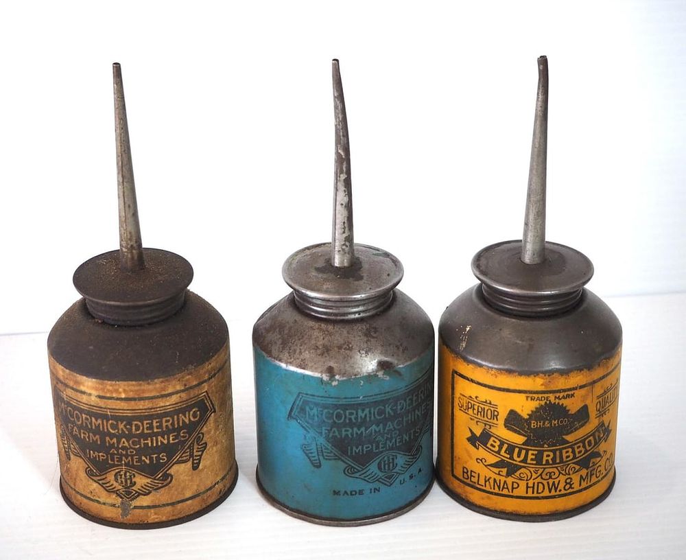 Lot 30: (2) McCormick Deering & Belknap Hardware oilers