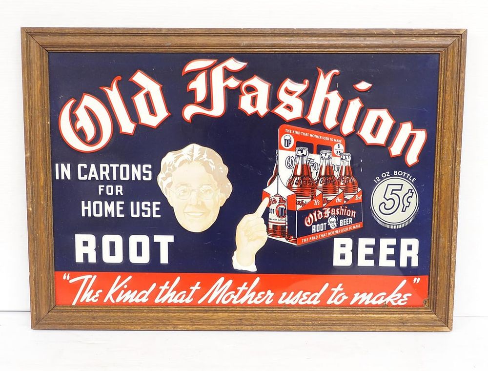 Lot 49: Old Fashion Root Beer sign