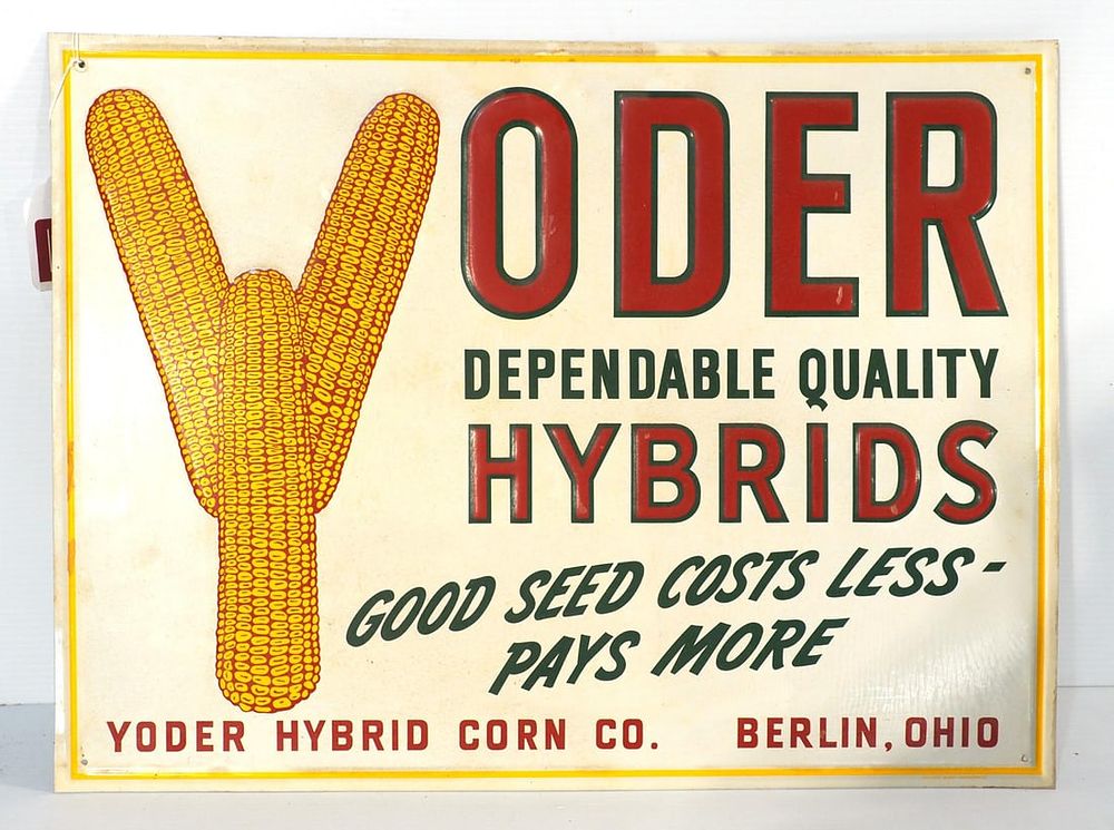 Lot 110: Yoder Hybrids, Berlin, OH sign