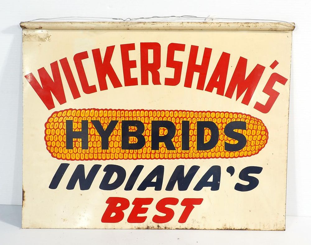 Lot 128: Wickersham's Hybrids, Indiana's Best sign