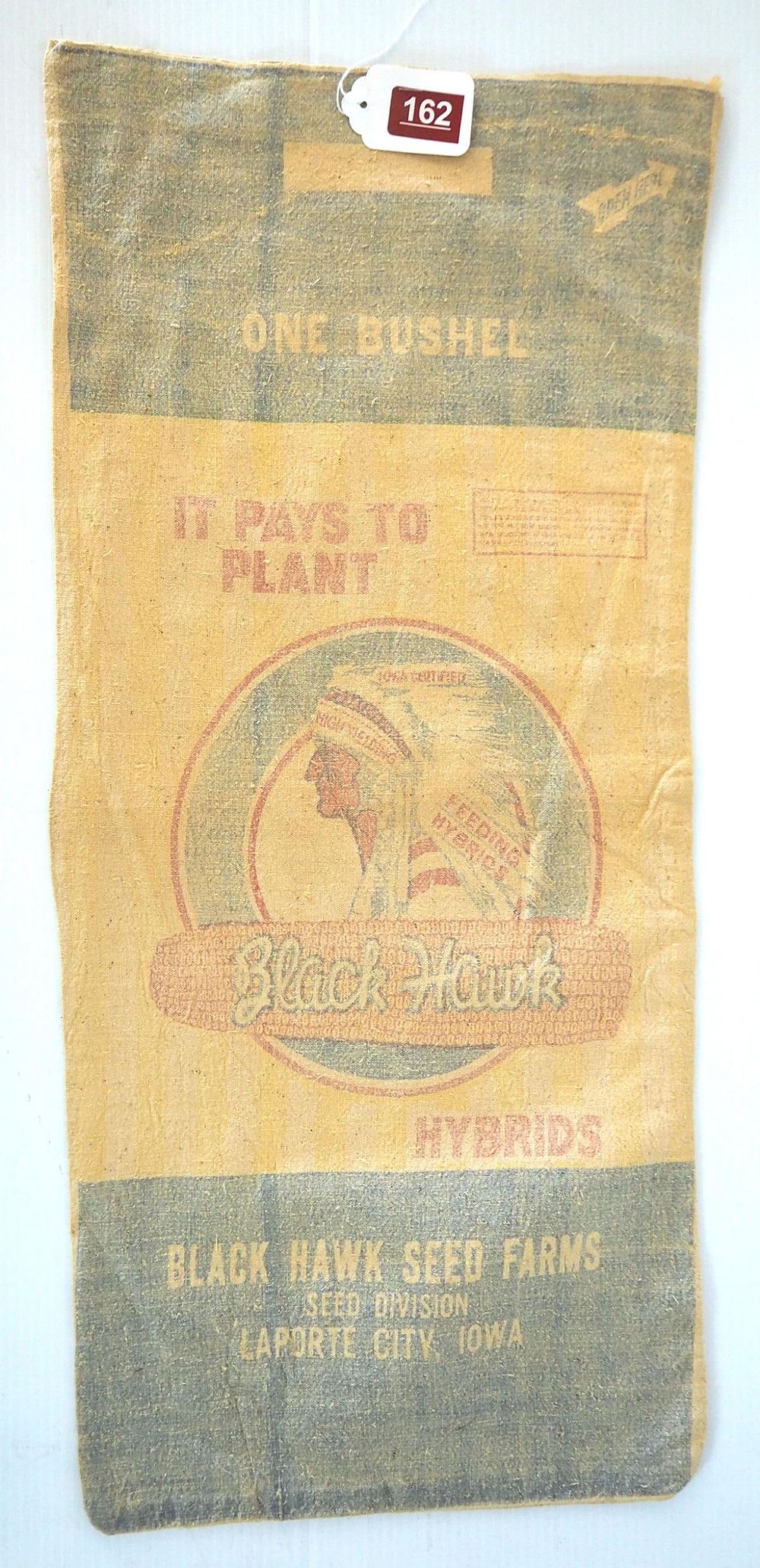 Lot 162: Blackhawk Hybrids cloth seed bag