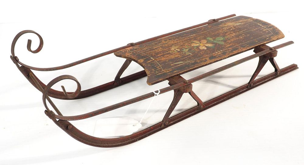 Lot 175: Salesman sample child's runner sled