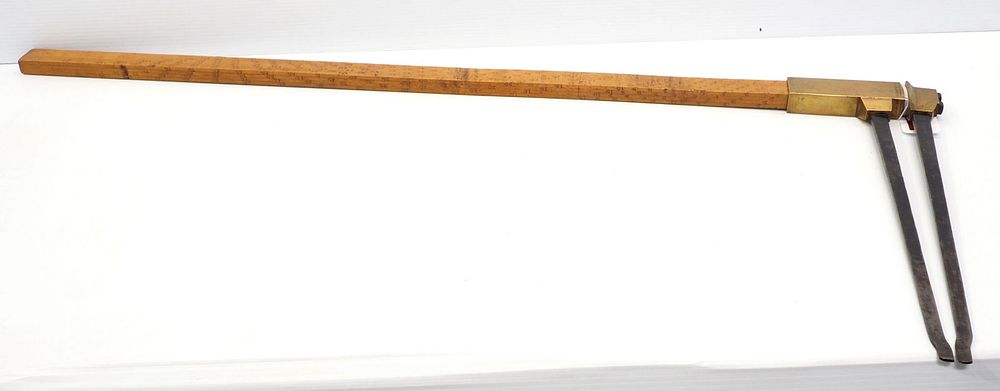 Lot 270: Wood & brass lumber scale
