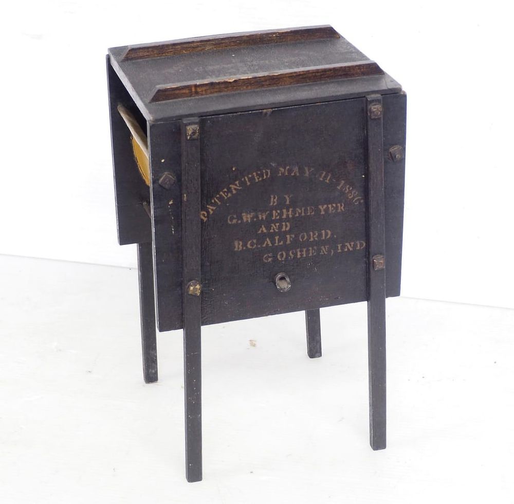 Lot 301: Salesman sample wood & tin butter churn