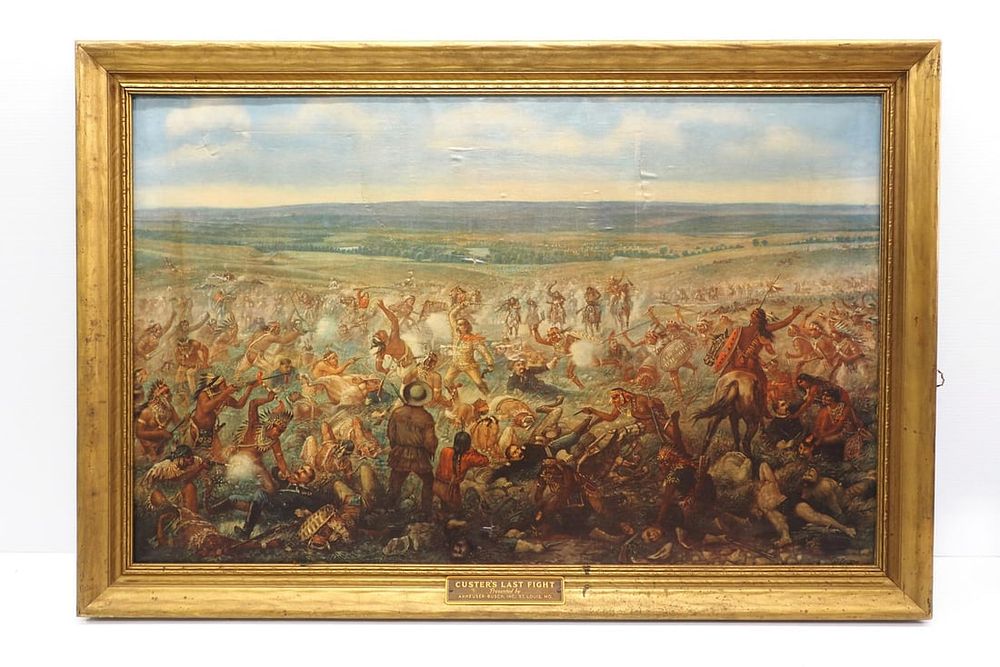 Lot 2148: Print of Anheuser-Busch Inc "Custer's Last Fight"