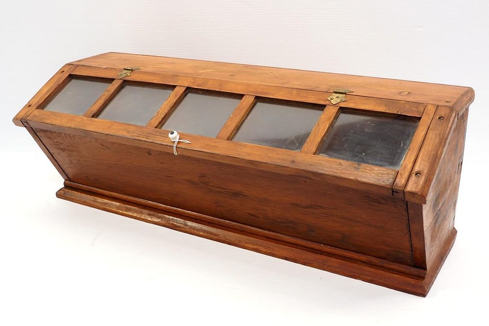 Lot 2150: Wooden countertop seed cabinet