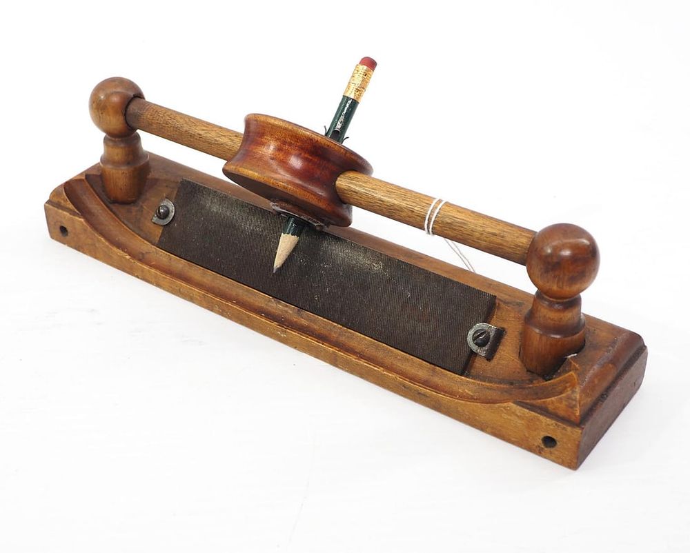 Lot 2204: Wooden "The Perfect" pencil pointer or sharpener