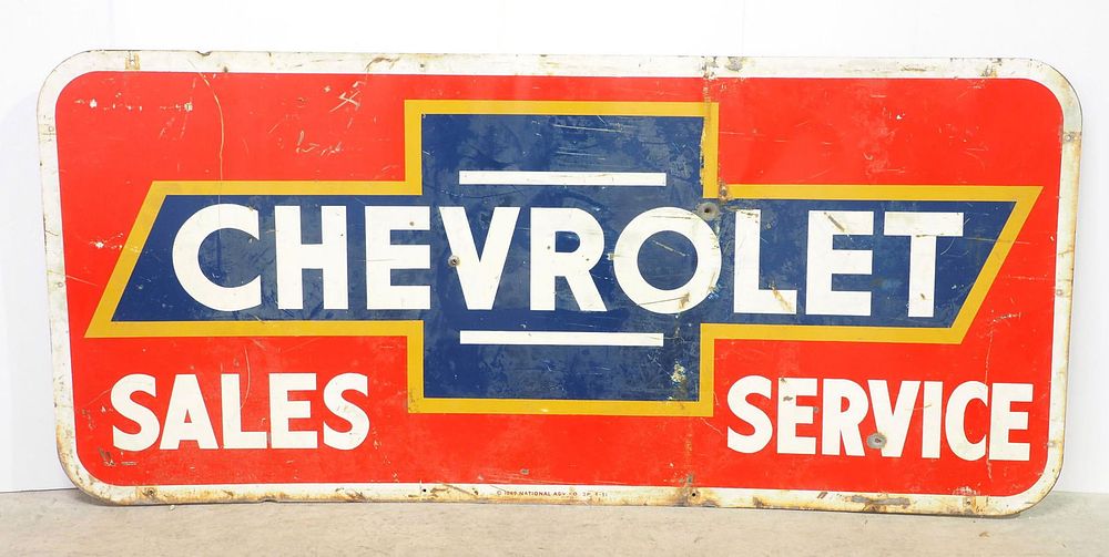 Lot 2288: Chevrolet Sales & Service sign