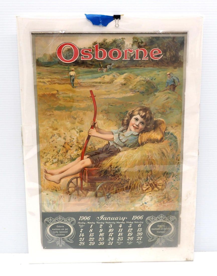 Lot 1012: 1906 Osborne Machines calendar