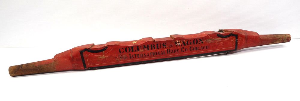 Lot 1130: International Harvestore wooden wagon axle