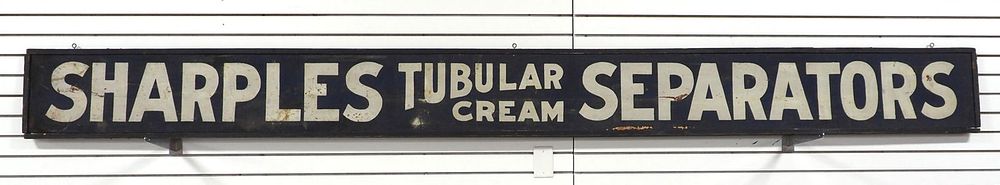 Lot 1268: Sharples Tubular Cream Separators sign