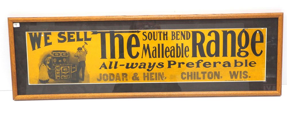 Lot 1446: We Sell The South Bend Malleable Range sign