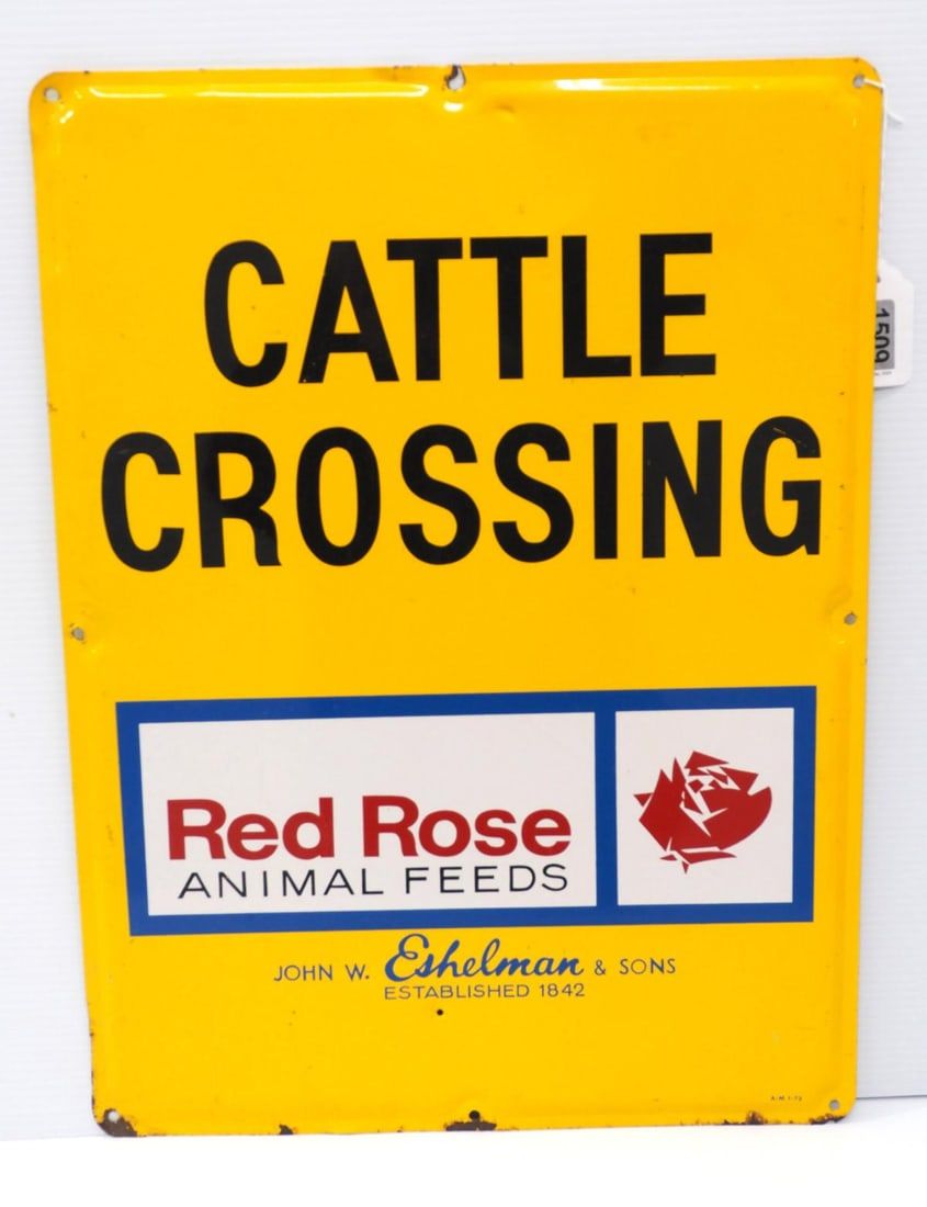 Lot 1509: Red Rose Animal Feeds sign