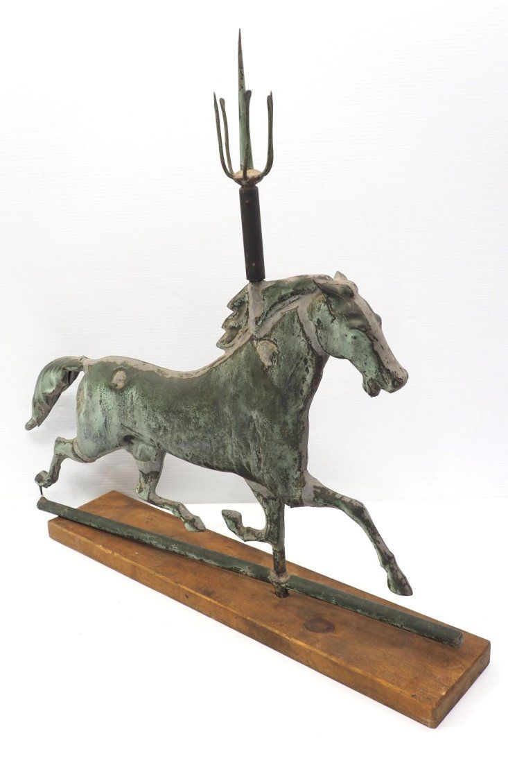 Lot 1578: Copper running horse weathervane