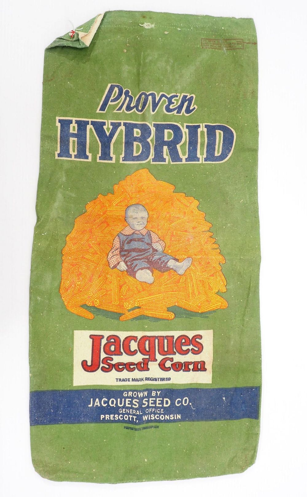 Lot 1787: Jacques Seed Corn bag