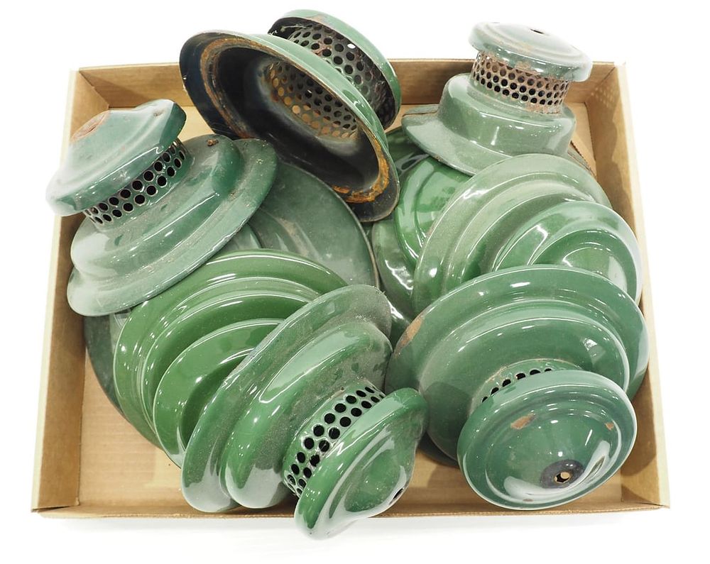 Lot 556: Miscellaneous green Coleman vents
