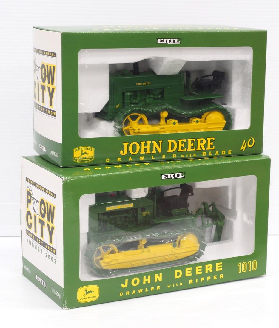 Lot 225: (2) Ertl John Deere Crawlers
