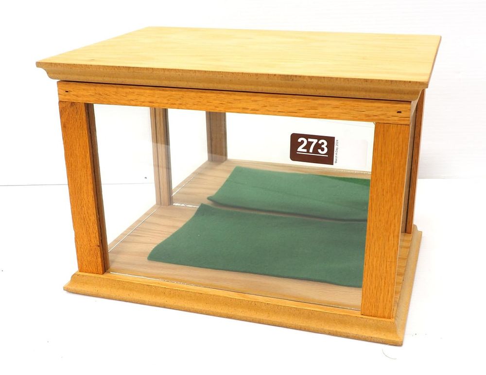 Lot 273: Wood & glass display case