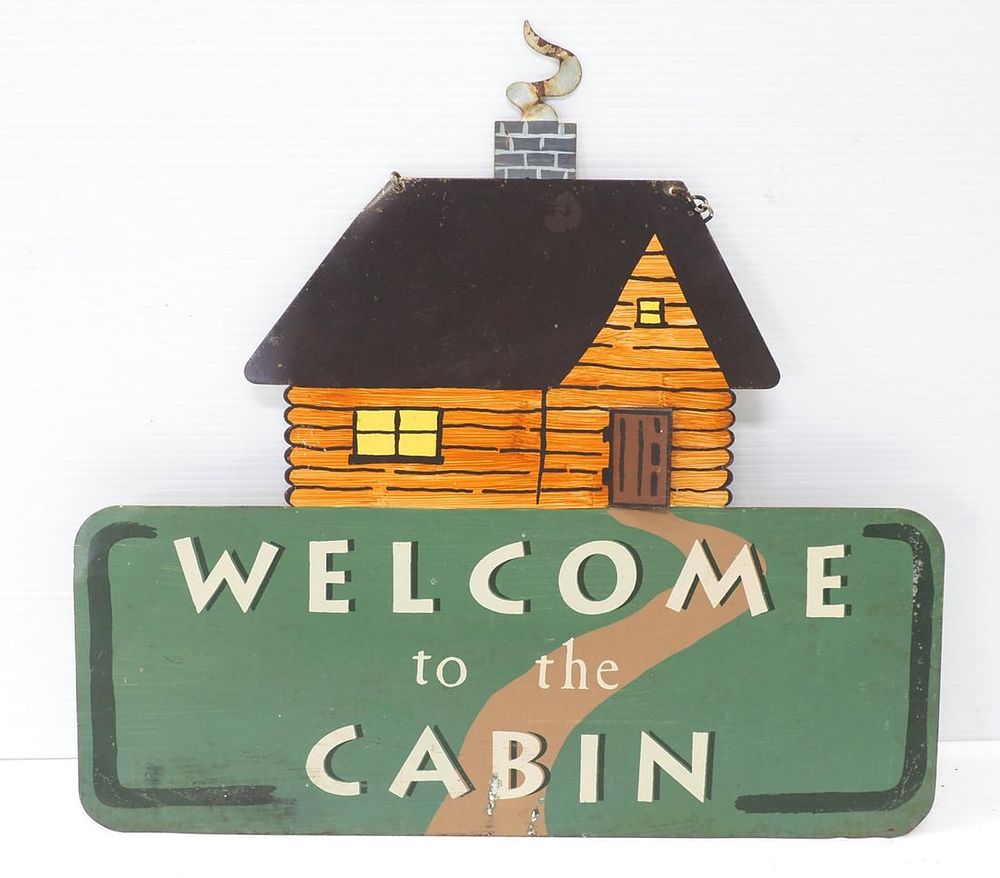 Lot 1010: Welcome to the Cabin sign