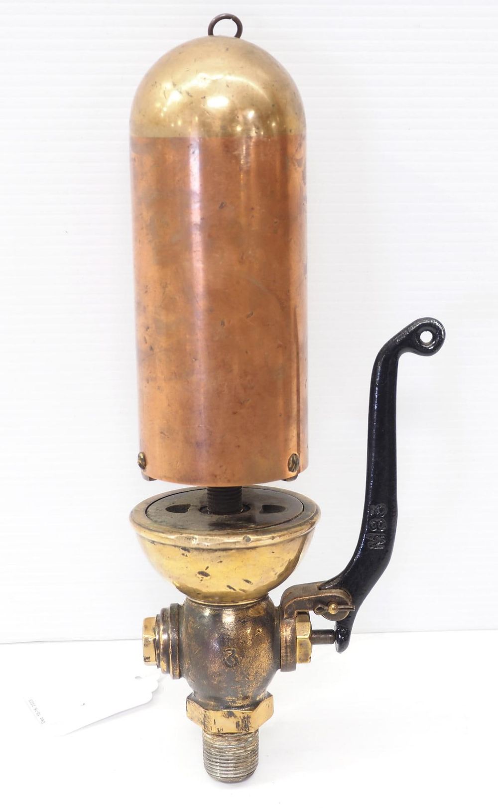 Lot 1015: Brass steam whistle