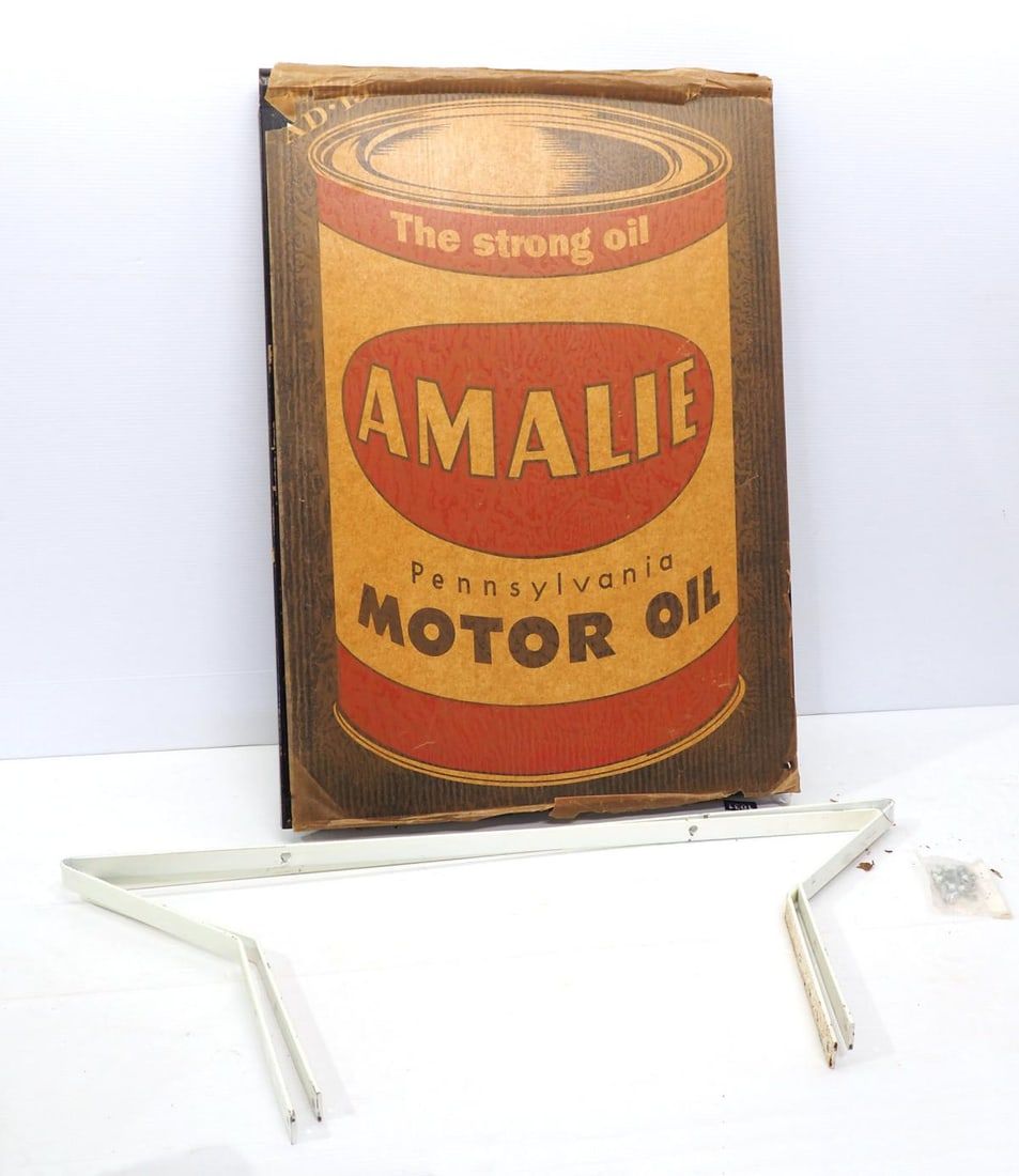 Lot 1031: Amalie Motor Oil curb sign