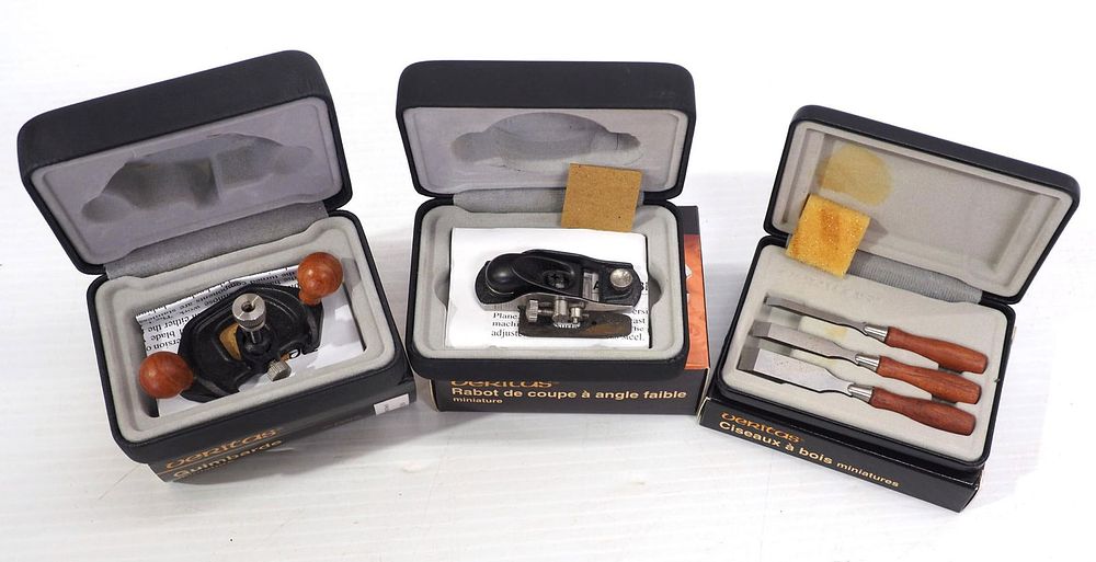 Lot 1037: Miniature assorted wood working tools