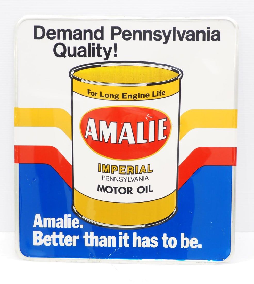 Lot 1039: Amalie Imperial Motor Oil sign